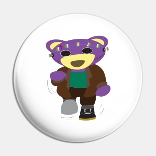 Mr.purple bear is Bearkenstein,Halloween bear,ghost bear Pin