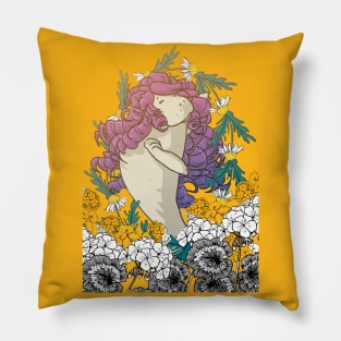 Spring allegory manatee Pillow