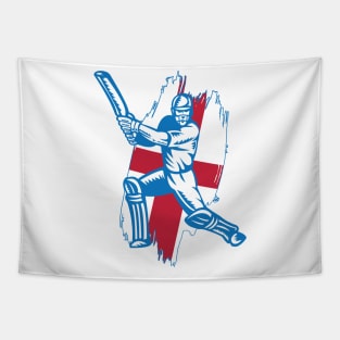 England Cricket Player Batsman Design Tapestry