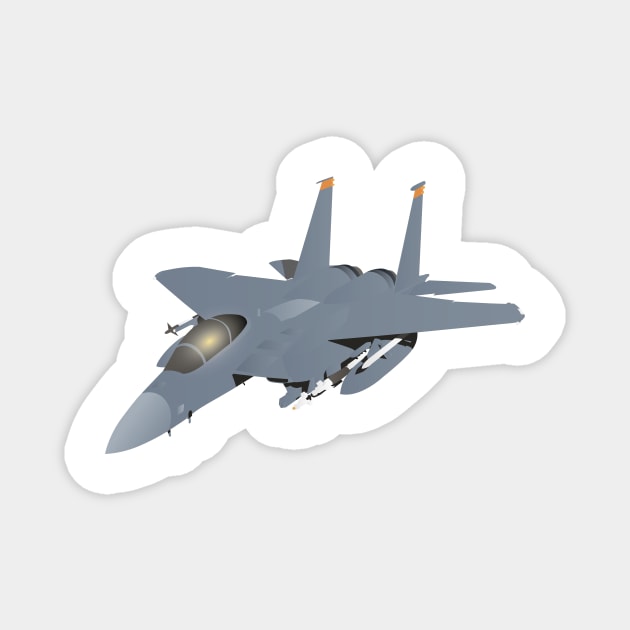 American F-15 Eagle Jet Fighter Magnet by NorseTech