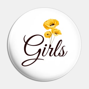 Girls and flowers Pin