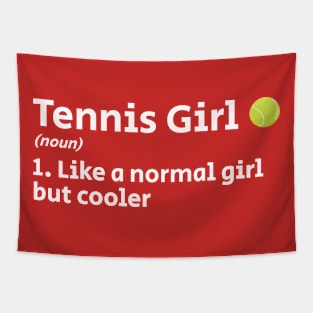 Tennis Girl - Dictionary Style Tapestry