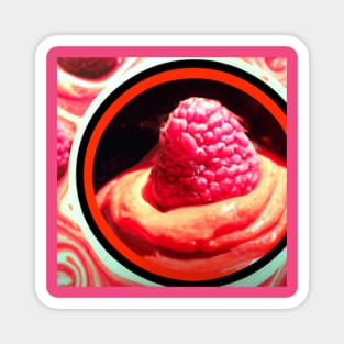 Raspberry Sorbet abstract Magnet