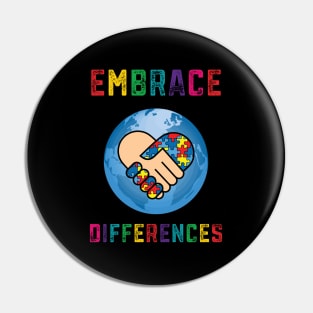 Embrace Differences Autism Awareness Day Month Pin