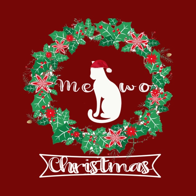 mewo christmas t-shirt. new year by cloud