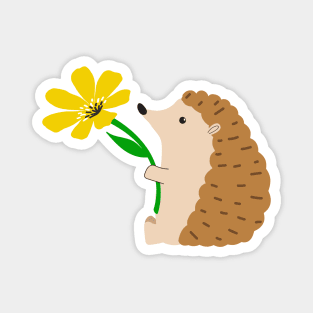 Hedgehog with a flower Magnet