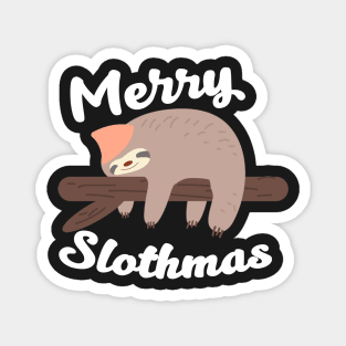 Funny Sloth Christmas Magnet