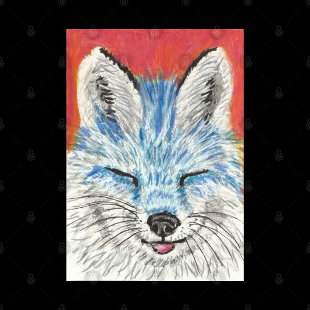 blue fox face by SamsArtworks