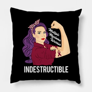 Multiple Myeloma Awareness Warrior Indestructible Support Pillow