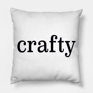 Crafty in black Pillow