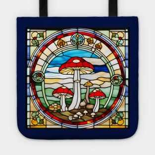 Asymmetrical Mushroom Stained Glass Tote