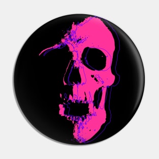 Neon Pink Skull Pin