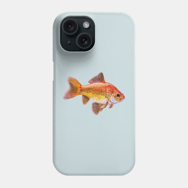 Goldfish 3 painting Phone Case by EmilyBickell