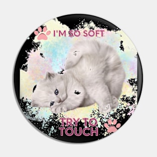 Funny Soft Cat, Try To Touch Pin