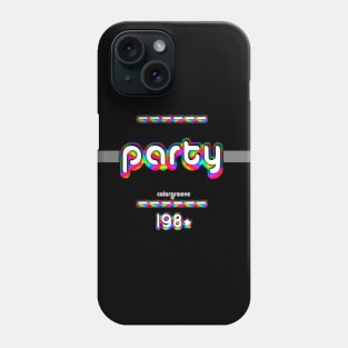 Party 1980 ColorGroove Retro-Rainbow-Tube nostalgia (wf) Phone Case