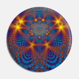 Kaleidoscope Fractal Beam Portrait Pin