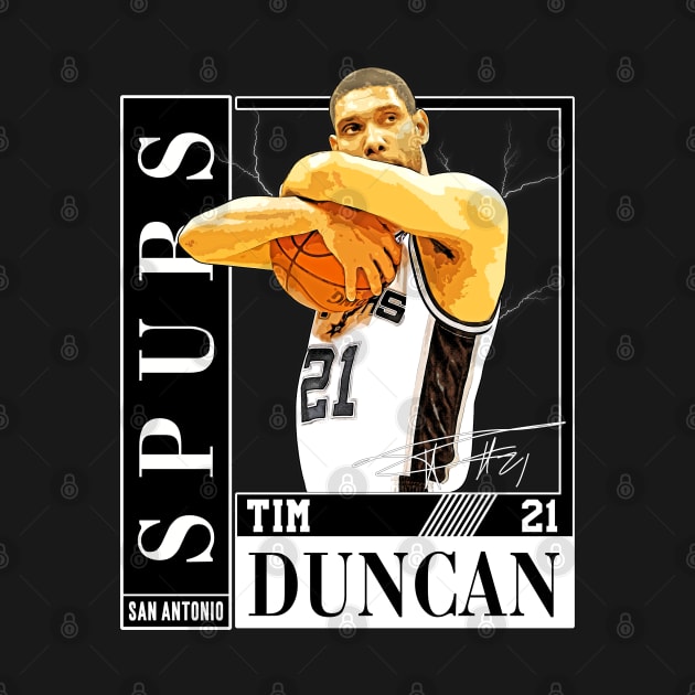 Tim Duncan The Big Fundamental Basketball Signature Vintage Retro 80s 90s Bootleg Rap Style by CarDE