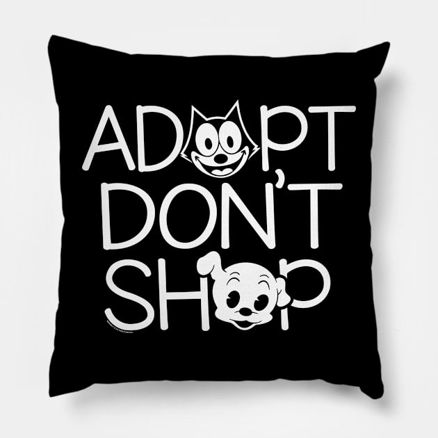 FELIX THE CAT - adopt don't shop 2.0 Pillow by ROBZILLA