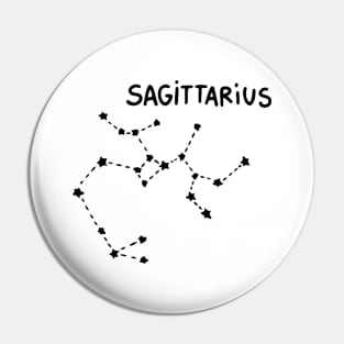 Zodiac Sign - Sagittarius Black Pin