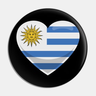 Uruguay Flag Heart Pin