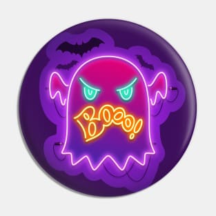 Halloween Neon Angry Ghost Boo Pin