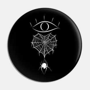 Eye Heart Spiders Pin