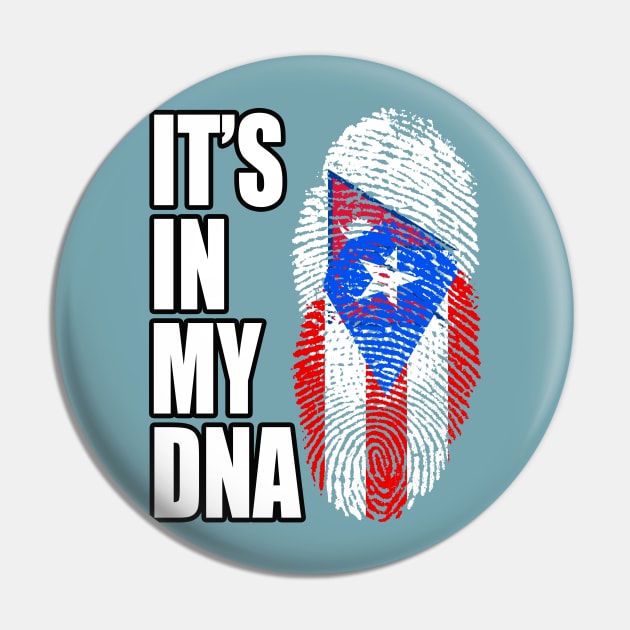 Puerto Rican And Nepalese Mix DNA Flag Heritage Pin by Just Rep It!!