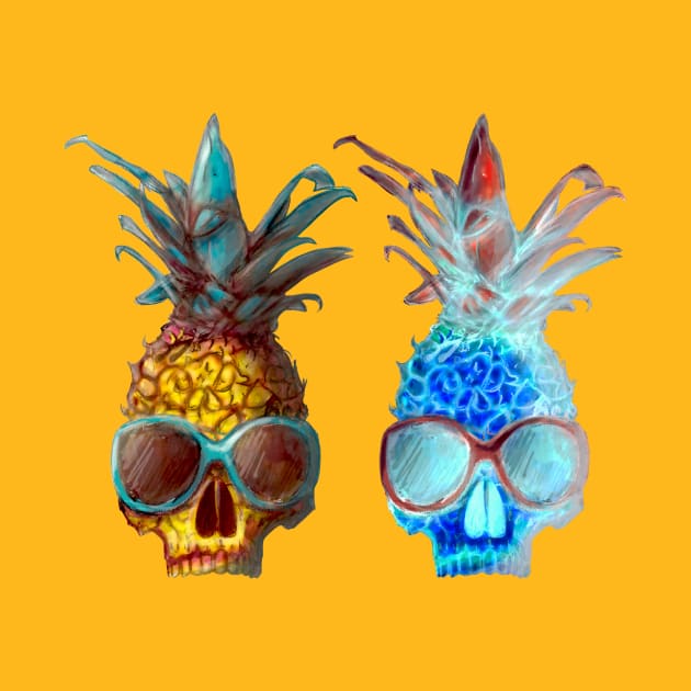 Pineapple Skull by BoombasticArt