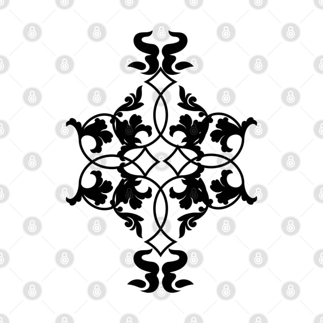 Ornamental Black Design 6 by Kiyiya Designs