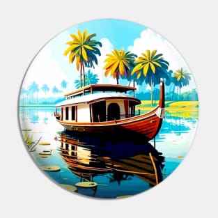 Kerala India Vintage Advertising Travel Print Pin