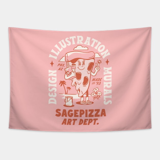 Sagepizza Mascot Tee Tapestry by sagepizza