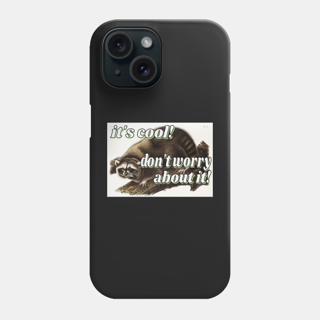 it's cool! don't worry about it! little guy raccoon Phone Case by ellanely