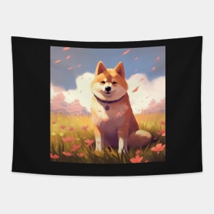 Whimsical Shiba Wonders Tapestry