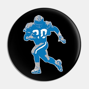 Barry Sanders silhouette art Pin