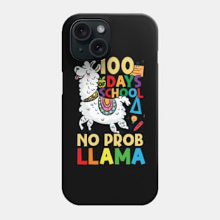 100 days of school no probllama Phone Case