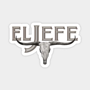 El Jefe longhorn skull Magnet