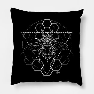 Honey Bee Geometry Pillow