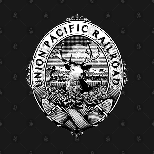 Union Pacific Route Railroad - Retro by Raniazo Fitriuro