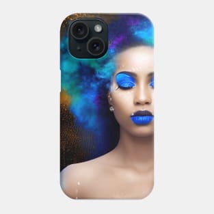 Blue melanin goddess Phone Case