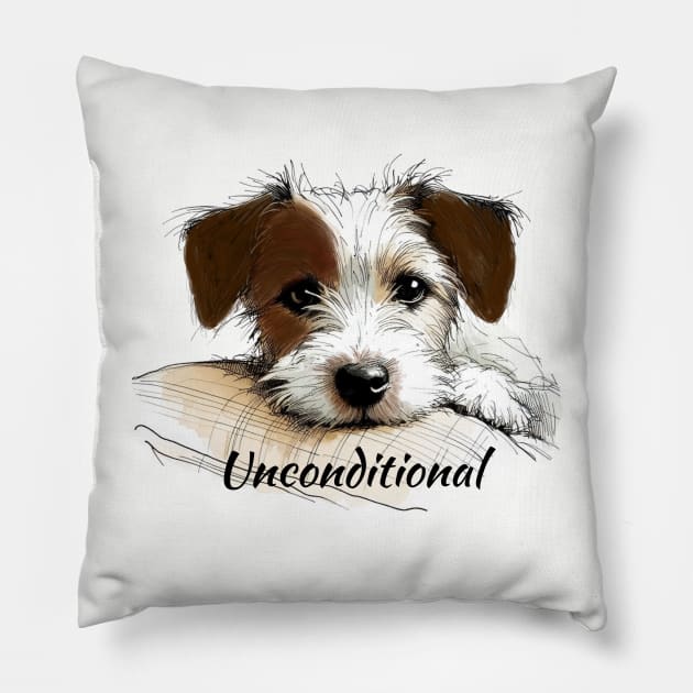 Unconditional - Terrier Pillow by ZogDog Pro