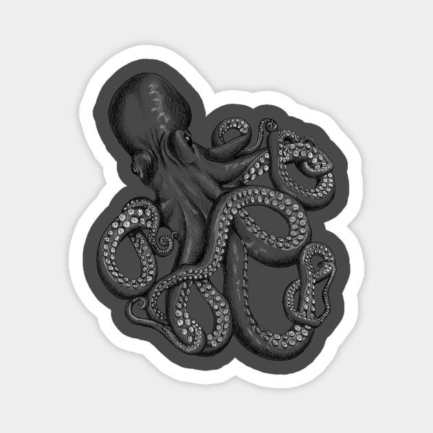 Realistic Octopus - Two Tone Magnet by SuspendedDreams