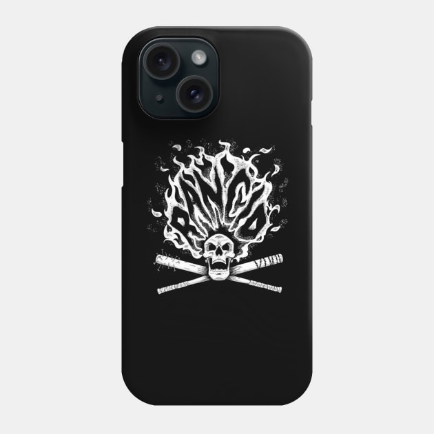 Skull Head Fire Of Rock Punk White Phone Case by AbigailArt