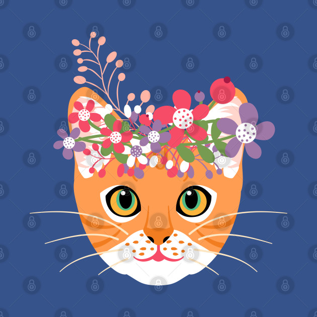 Discover Bengal Cat in Flower Crown - Bengal Cat - T-Shirt