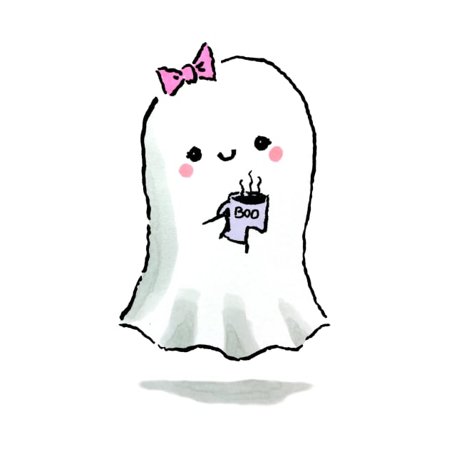 Cute Ghost with Boo Mug by CarolinesCuties