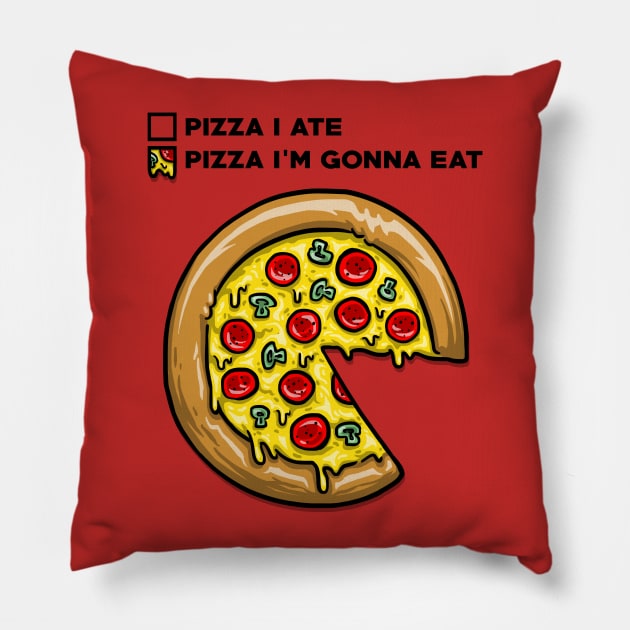 Pizza Pie Chart Pillow by Punksthetic