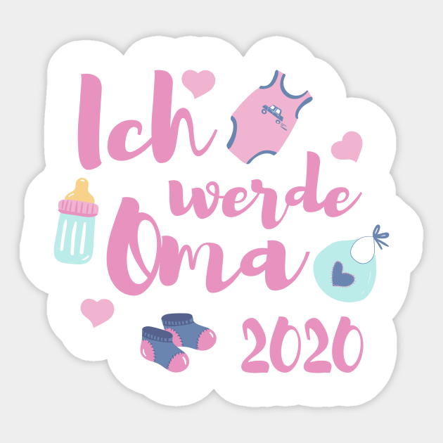 Ich Werde Oma 2020 Grossmutter Geschenk Schwangerschaft Autocollant Teepublic Fr