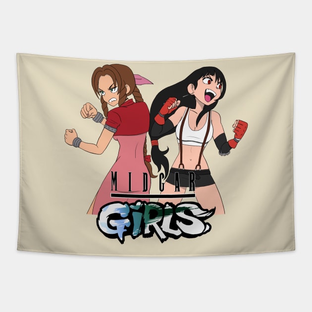 Midgar Girls Tapestry by TJ Wellington