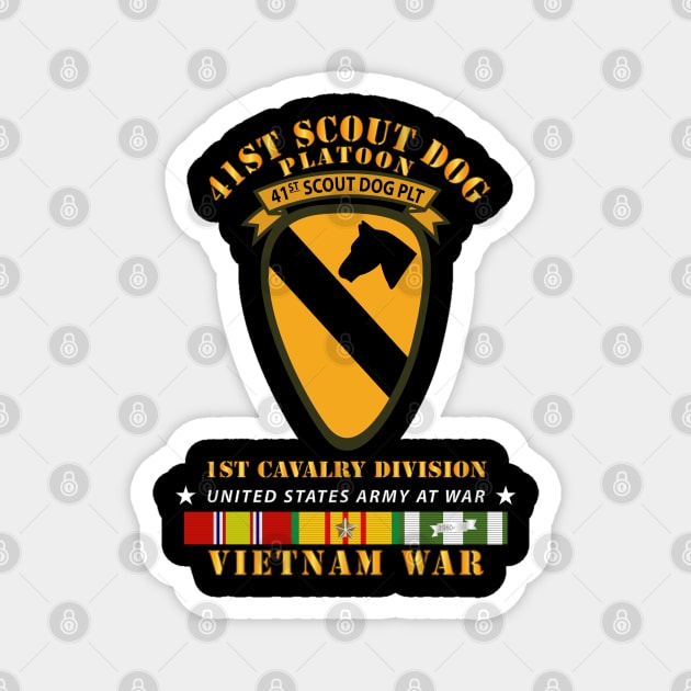 41st  Scout Dog Platoon 1st Cav - VN SVC Magnet by twix123844