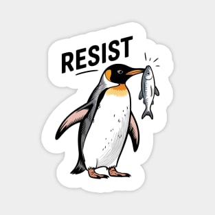 Resist-Penguin-Activism-Protest-Penguin-Art Magnet