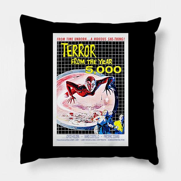 Terror From The Year 5000 Pillow by RockettGraph1cs